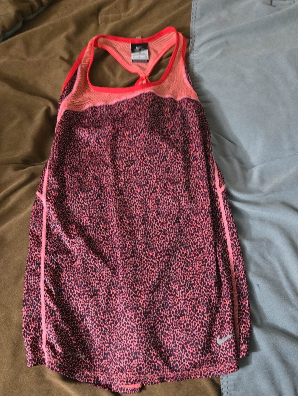 Nike Pink Leopard Athletic Swim Cover-Up Dress